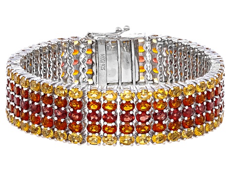 Multi-Garnet Platinum Over Sterling Silver Ring 0.90ctw - JSM810 | JTV