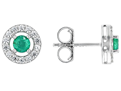Green Emerald Rhodium Over Sterling Silver Necklace - RST633 | JTV