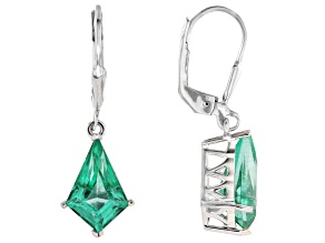 Emerald Glow Topaz Rhodium Over Sterling Silver Earrings 5.26ctw