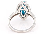 Sleeping Beauty Turquoise Rhodium Over Sterling Silver Ring 0.43ctw