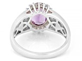 Purple Canela Amethyst Platinum Over Sterling Silver Ring 2.17ctw