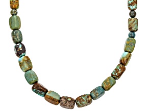 Natural Green Kingman Turquoise Necklace 18"