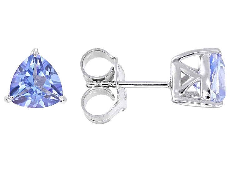 サンスベリア Lorentii silver (stopper) mutant rare Butterfly Blue Topaz Rhodium Over Sterling Silver Stud Earrings
