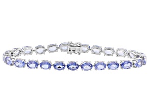 Butterfly Blue Topaz Rhodium Over Sterling Silver Bracelet 20.25ctw