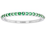 Mint Tsavorite Rhodium Over Sterling Silver Ring 0.26ctw