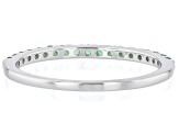 Mint Tsavorite Rhodium Over Sterling Silver Ring 0.26ctw