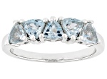 Sky Blue Topaz Platinum Over Sterling Silver 5-Stone Ring 1.28ctw