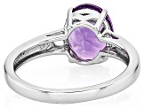 Purple Canela Amethyst Rhodium Over Sterling Silver Ring 1.95ct
