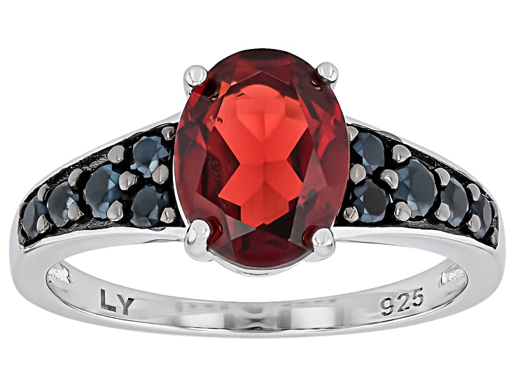 Red Garnet Rhodium Over Sterling Silver Ring 2.34ctw