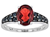 Red Garnet Rhodium Over Sterling Silver Ring 2.34ctw