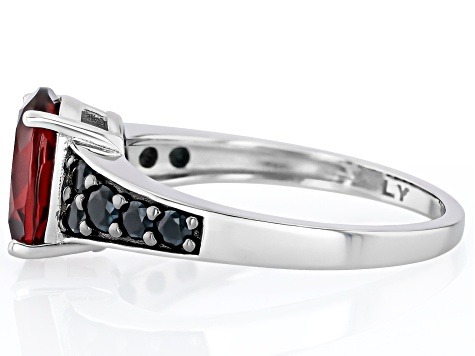Red Garnet Rhodium Over Sterling Silver Ring 2.34ctw