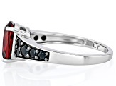 Red Garnet Rhodium Over Sterling Silver Ring 2.34ctw
