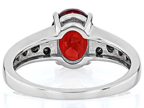 Red Garnet Rhodium Over Sterling Silver Ring 2.34ctw