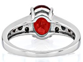 Red Garnet Rhodium Over Sterling Silver Ring 2.34ctw