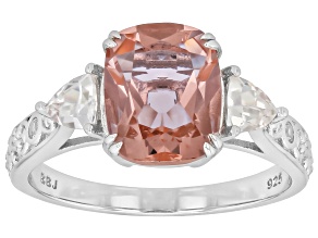 Color Change Zandrite(R) Rhodium Over Sterling Silver Ring 3.08ctw