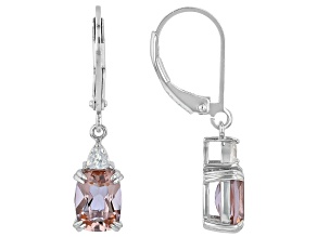 Color Change Zandrite(R) Rhodium Over Sterling Silver Earrings 2.85ctw