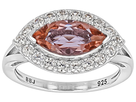 Color Change Zandrite(R) Rhodium Over Sterling Silver Ring 2.23ctw