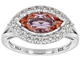 Color Change Zandrite(R) Rhodium Over Sterling Silver Ring 2.23ctw