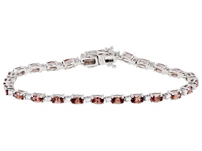 Blush Color & White Zircon Rhodium Over Sterling Silver Bracelet 6.66ctw