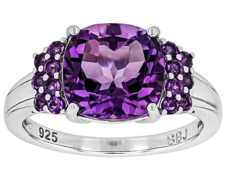 指輪・リング PURPLEHAZE eyesring Purple Canela Amethyst Rhodium Over Sterling Silver Ring 3.39ctw