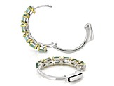 Mint Kyanite Rhodium & 18K Yellow Gold Over Sterling Silver Earrings 3.24ctw