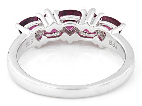 Raspberry Colored Rings Raspberry Color Rhodolite Rhodium Over Sterling Silver Ring 1.27ctw ...