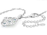 Ofiki Nigerian Aquamarine Rhodium Over Sterling Silver Pendant with ...