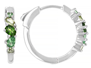 Mint Tsavorite Rhodium Over Silver Earrings 0.87ctw