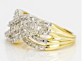 Diamond 14k Yellow Gold Over Sterling Silver Ring 1.00ctw