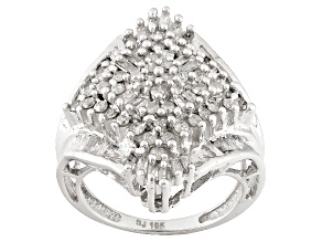 Diamond 10k White Gold Ring 1.55ctw