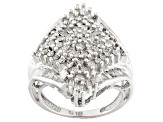 Diamond 10k White Gold Ring 1.55ctw