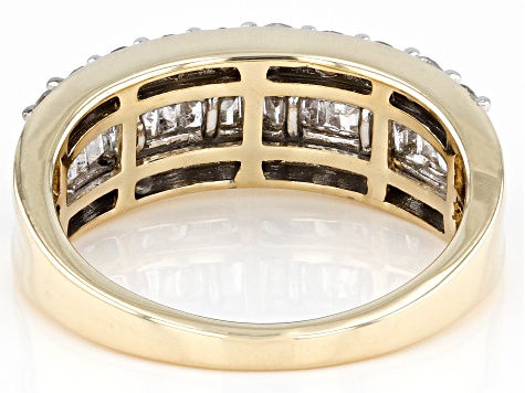 White Diamond 10k Yellow Gold Band Ring 1.35ctw - SBG591B | JTV White Diamond 10k Yellow Gold Band Ring 1.35ctw - SBG591B | JTV