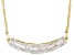 White Diamond 14k Yellow Gold Over Sterling Silver Bar Necklace 0.55ctw