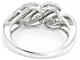 White Diamond Rhodium Over Sterling Silver Band Ring 0.25ctw