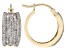 White Diamond 10k Yellow Gold Huggie Earrings 0.85ctw