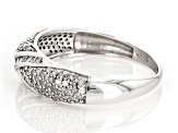 White Diamond 10k White Gold Cluster Band Ring 0.70ctw