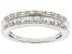 White Diamond Rhodium Over Sterling Silver Band Ring 0.25ctw