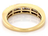 White Diamond 14k Yellow Gold Over Sterling Silver Band Ring 0.25ctw