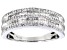 White Diamond 10k White Gold Band Ring 0.45ctw