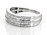 White Diamond 10k White Gold Band Ring 0.45ctw