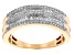 White Diamond 10k Yellow Gold Band Ring 0.45ctw