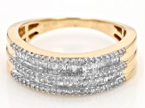 White Diamond 10k Yellow Gold Band Ring 0.45ctw