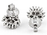 White Diamond 10k White Gold Cluster Stud Earrings 0.50ctw