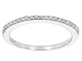 White Diamond Rhodium Over Sterling Silver Set of 3 Band Rings 0.50ctw