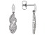 White Diamond 10k White Gold Dangle Earrings 0.45ctw