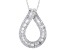 White Diamond 10k White Gold Slide Pendant With 18" Rope Chain 1.00ctw