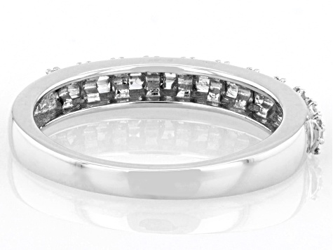 White Diamond 10k White Gold Band Ring 0.20ctw