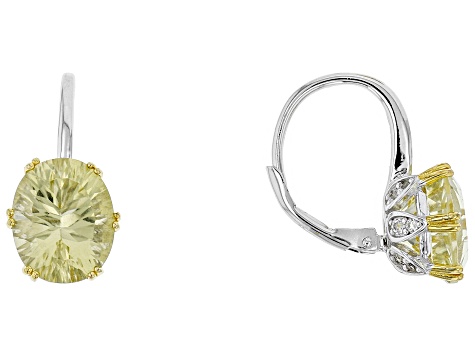 Yellow Quartz Silver Earrings 5 83ctw Yellow Quartz Silver Earrings 5 83ctw