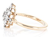 Diamond 10K Rose Gold Cluster Ring 1.00ctw