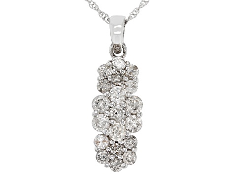 1.00 ctw Round Brilliant Diamond Three Stone Pendant